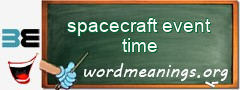 WordMeaning blackboard for spacecraft event time